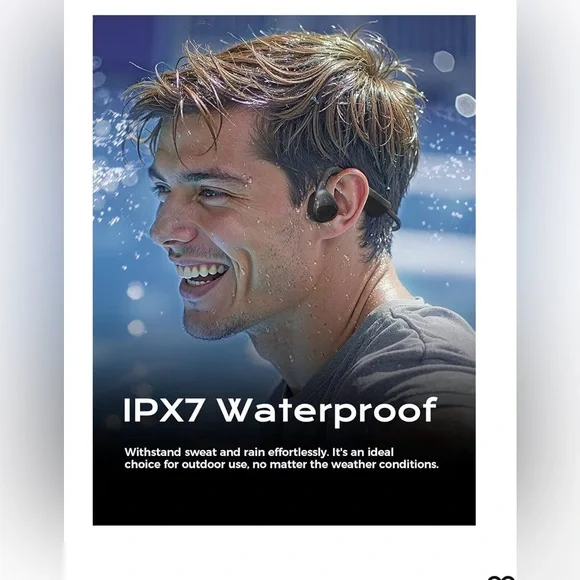 Bone Conduction Headphones,Open Ear Headphones Bluetooth 5.3 with Mic, - Picture 8 of 9